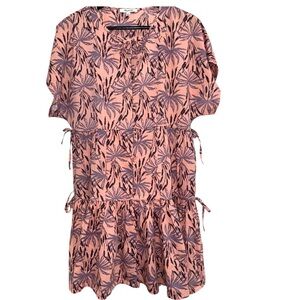 Madewell Button Front Oasis Palms Breezy Boho Dress Size Small
